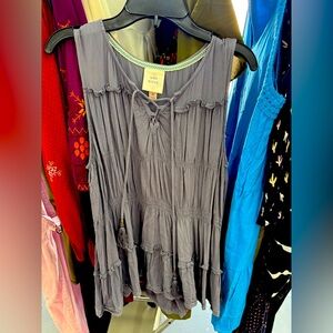 Knox Rose Charcoal Sleeveless Tank Top